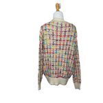 Davi & Dani  Cream  Multi Color Button Front Cardigan Sweater Size Medium Womens Photo 2
