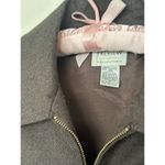 Vintage Preview Collection Brown Worsted Wool Utility Jacket Lined Brass Buckle Size 10 Photo 4