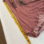 Monroe & Main blouse short sleeves peacock feathers print shark bite size large Photo 1