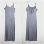 Peach Royal  Grey Strappy Open Back Maxi Dress Photo 1