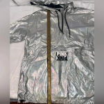 PINK - Victoria's Secret Victoria Secret Pink Metallic Track Anorak 1/4 Zip Jacket Hoodie NEW Photo 7