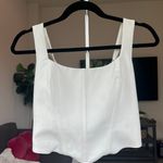 Abercrombie & Fitch White Corset Crop Top Photo 0