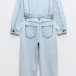 ZARA jumpsuit romper onesie denim jeans light blue Photo 4