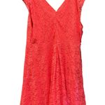 Lane Bryant Dress Womens 26/28 Coral Lace V Neck Cap Sleeve Lined Party Cocktail Photo 3