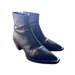 The Kooples Heeled Leather Cowboy Booties Black Sz 39 Photo 1