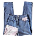 BP Women’s Nordstrom quilt high rise patchwork straight leg jeans size 25 Photo 7