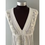 Melissa Odabash Cover Up Small White Cream Beach Dress Sheer Embroidered * Photo 1