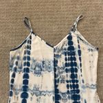 Blue and White Tie Dye Spaghetti Strap Romper Size L Photo 2