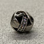 Retired Chamilia 925 Sterling AB Crystal Enamel Infinity 2012 Collectors Charm Silver Photo 3