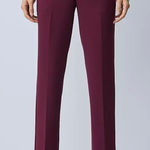 Ann Taylor The Sophia Straight Leg Rich Burgundy Plum Pants Women’s Size 8 Photo 0