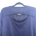 Athleta Breezy Navy Blue Cutout Back Long Sleeve Top Photo 6