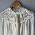 Endless Rose Ivory Ruched Yoke Blouse Top Photo 5