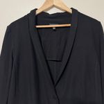 Eileen Fisher  Black Stretch Ponte Blazer Jacket Size XL Office Career Viscose Photo 3