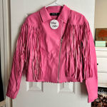 Pink fringe leather jacket boutique Photo 0