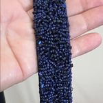 From India To You | Navy Beaded “Go Team” Shoulder Bag Blue Photo 2