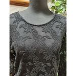 W118 By Walter Baker Women Black Floral Long Sleeve ScoopNeck KneeLength Dress L Photo 4