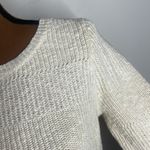 L.L. bean mixed stitch Crewneck oatmeal nubby textured sweater size M White Size M Photo 6