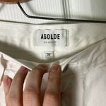 AGOLDE Organic Cotton High Rise White Parker Long Jean Shorts Dough 33 Photo 6