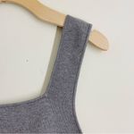 H&M Knit Wool Blend Cropped Sleeveless Top Gray Square Neck S Photo 3