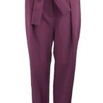 Framed Brazilian Designer $475 Purple High Rise Belted Trouser Dress Pants Sz 8 Photo 0
