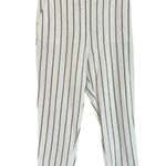 ASOS NWT  Linen Blend Striped Pants White Black Women’s Size 8 Photo 0