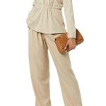 NEW TEREA Black Zoe Cinched Waist Oversized Shirt XL Tan Photo 4