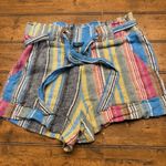 Banjara Shorts‎ Medium Colorful Linen Pockets Pull On Resort Cruise Beach Orange Photo 0