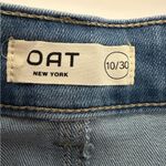 OAT New York Blue Denim Midi Skirt with Front Slit Size 10/30 Photo 2