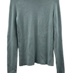 Michael Kors  Silk Blend Light Blue Ribbed Long Sleeve Pullover Sweater Sz M‎ Photo 0