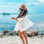 LUCKY WE LIVE HAWAII x GOLDFISH KISS WHITE COTTON SHORT SLEEVE BUTTON COVERUP ML Size M Photo 3