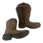 Ariat  size 8 B Brown Western Boots with Red Green Accents cowgirl riding rodeo Photo 0