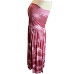 Strapless Coral White Sangria Tie Dye Ombre Print Stretch Maxi Dress Size Small Photo 8