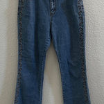 COS  Embroidered Black Lace & Embellished Blue Jeans Size 14 Photo 0