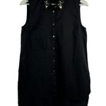 Elizabeth and James  Women’s Size XS Tunic Top Jeweled Bling Collar Sleeveless Photo 0
