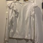 J.Crew White ruffle shirt Photo 5