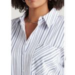 Nordstrom Stripe Cotton Poplin
Button-Up Shirt White- Grey Naomi Stripe (New) L Photo 2