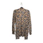 Maurice's Tan & Gray Leopard Print Plush Open Front Cardigan Photo 5
