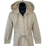 London Fog Vintage 80’s  Maincoats Hooded Trench Coat Size Women’s 12R Photo 14