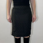 Maeve Anthropologie  Black Polka Dot Pencil Skirt Size 4 Photo 0