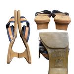 Montego Bay Club Y2K  Denim Leather Heels Sandals Size 6‎ New Brazil Photo 3