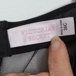 Victoria's Secret  Womens Sheer Babydoll Lingerie Size 36C Black Leather Trim Sexy Photo 4