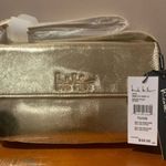 Nicole Miller  Shiny Gold Small Shoulder Purse Handbag NWT Photo 0