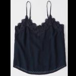 Abercrombie & Fitch navy lace woven polka dot cami Photo 10