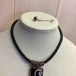 Vintage Y2K Black Emo Necklace 16.5” & Emmons Tie Tack Pin Photo 2