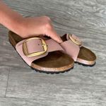 Birkenstock Madrid Big Buckle Sandals In Rose Photo 9