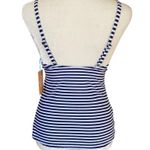 Kona Sol women's size small 4-6 navy blue and white stripe tankini swimsuit Photo 3