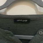 Cable & Gauge Short Sleeve Button Down Tie Front  Photo 4