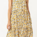 Lilla P Floral Maxi Dress in Yellow and Black Photo 0