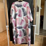 Carole Christian L/XL Pink and Purple Leaf Print Kimono Tropical Resort Vacation Size undefined Photo 5
