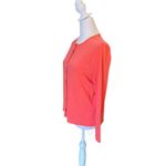 L.L.Bean Supima Cotton Cardigan Long Sleeve Top Womens Size Small Coral Pink Photo 3
